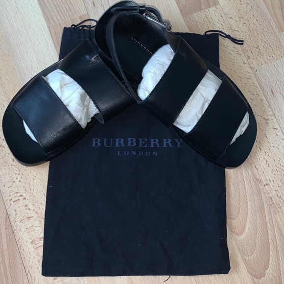 Burberry Shoes | Burberry Mens Sandals | Color: Black/Silver | Size: 41 | Scarlettsage1's Closet